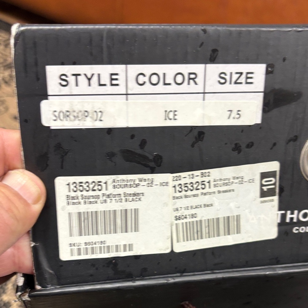 Anthony Wang x LASR Black and White High-Top Sneakers women’s 7.5 - Picture 11 of 13